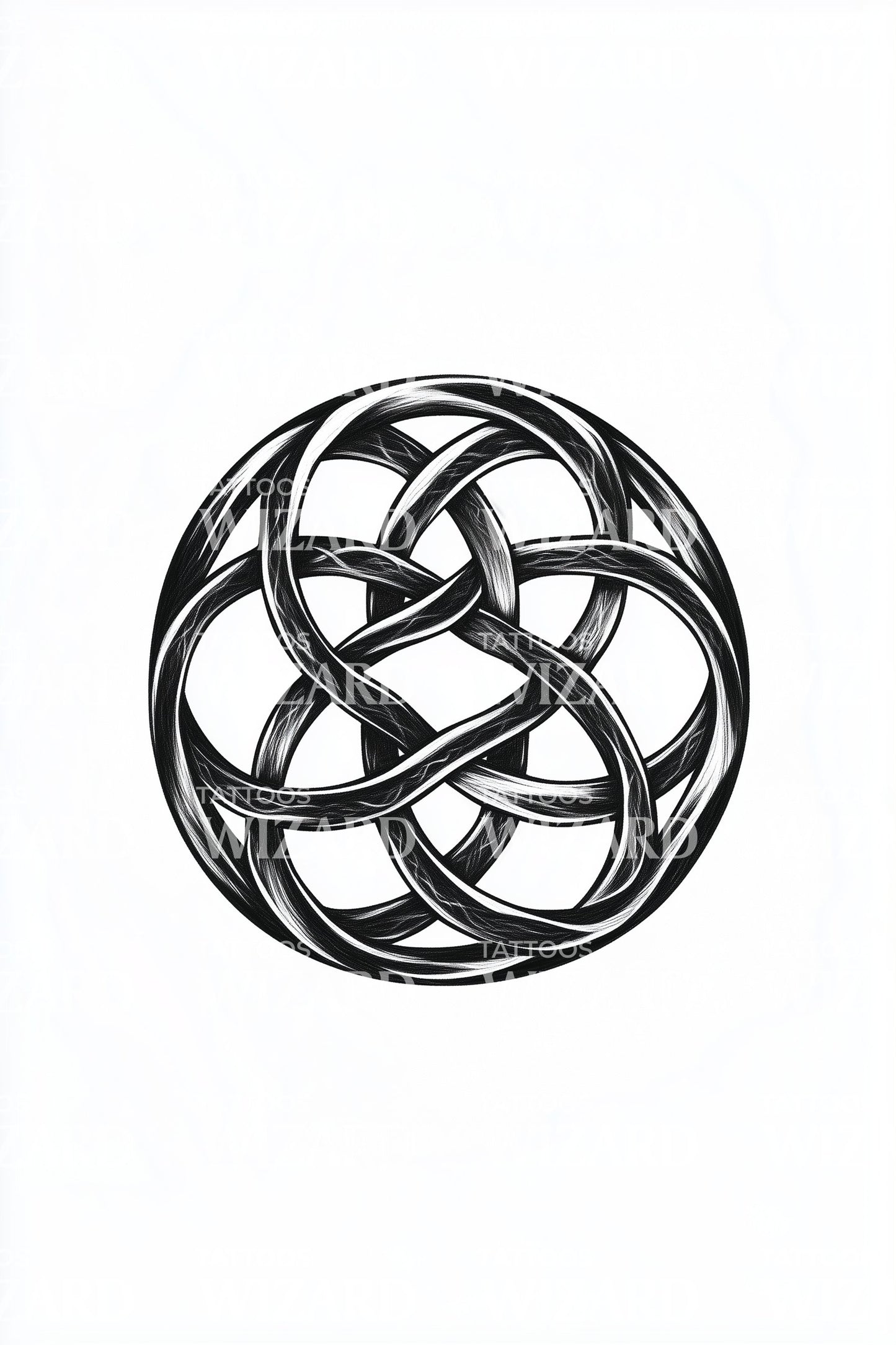 Diseño de tatuaje de anillo celta entrelazado