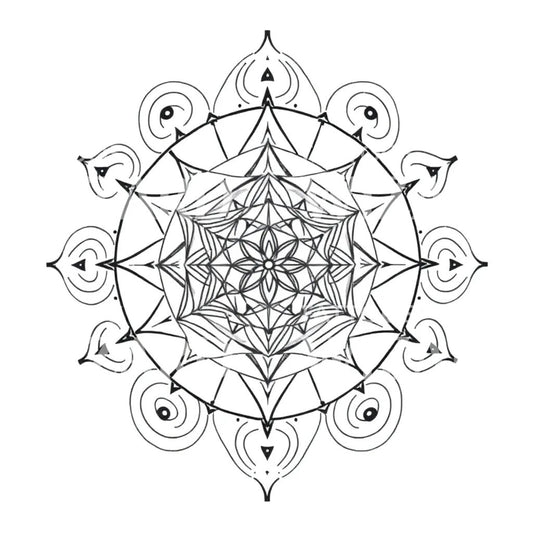 Intricate Mandala Circle Tattoo Design