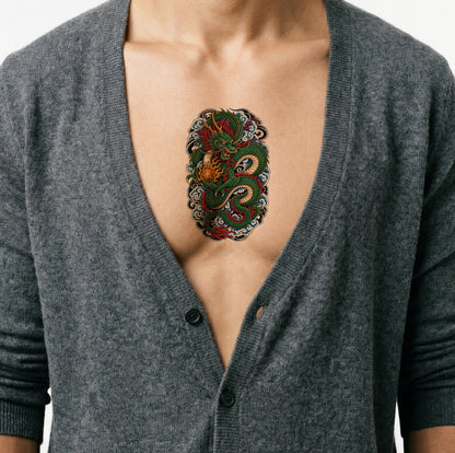 Coiling Irezumi Dragon Tattoo Design
