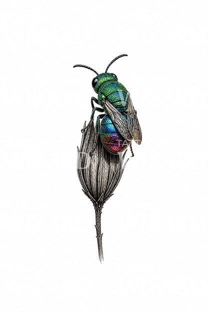 Iridescerande juvelgeting-tatueringsdesign