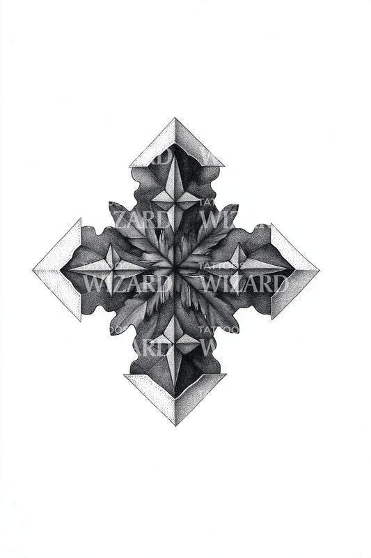 Island Mosaic Diamant Tatuering Illustration