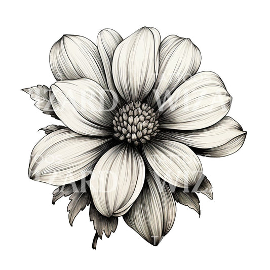 Vintage Flower Tattoo Design