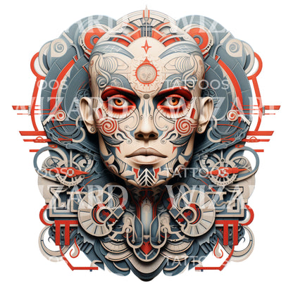 Collage God Street Art Tattoo Design