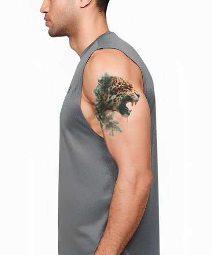 Roaring Jaguar in the Wild Tattoo Idea