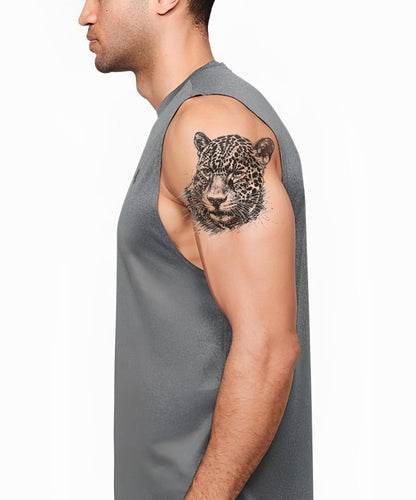 Roaring Jaguar Face Tattoo Idea