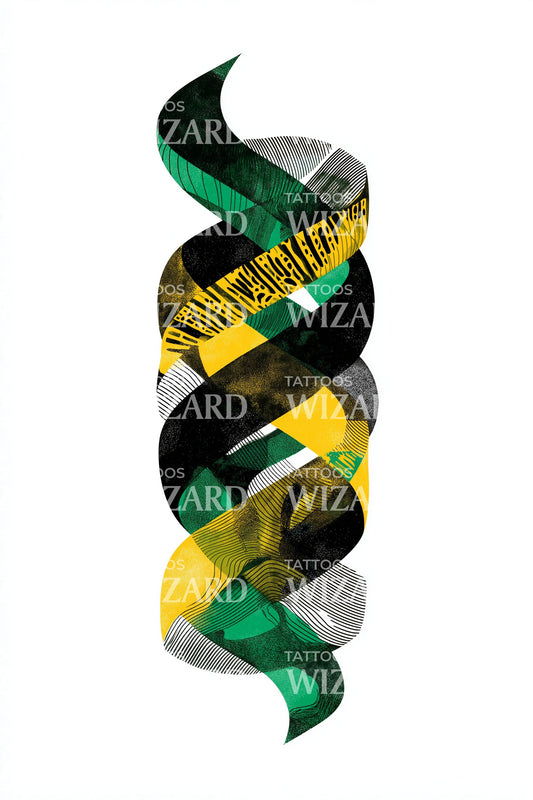Jamaica bånd spiral tatoveringsdesign