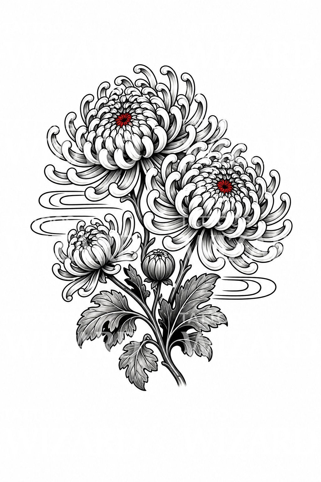 Japanese Chrysanthemum Kiku Tattoo Idea