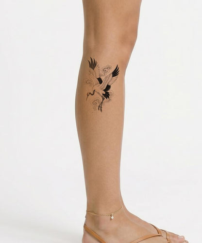 Japanese Crane Tattoo Design