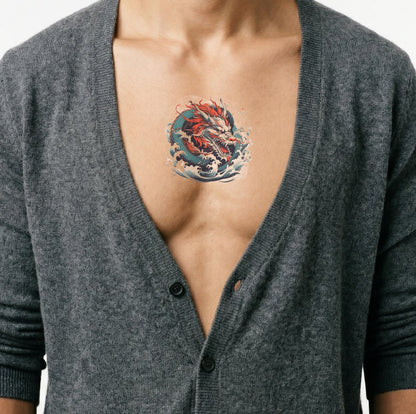 Fierce Japanse Draak Tattoo Ontwerp