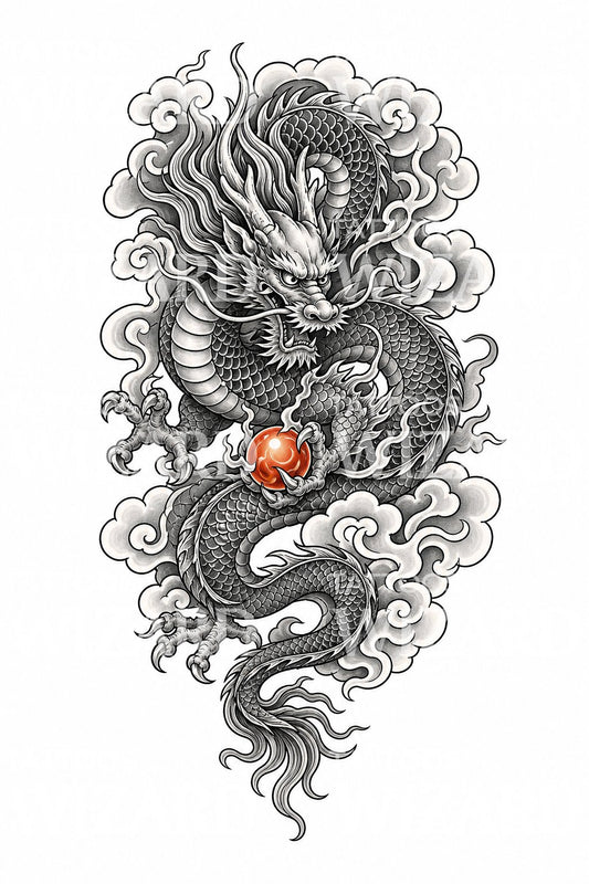 Japans draken tattoo-ontwerp