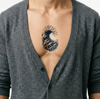 Japanese Wave Tattoo Design