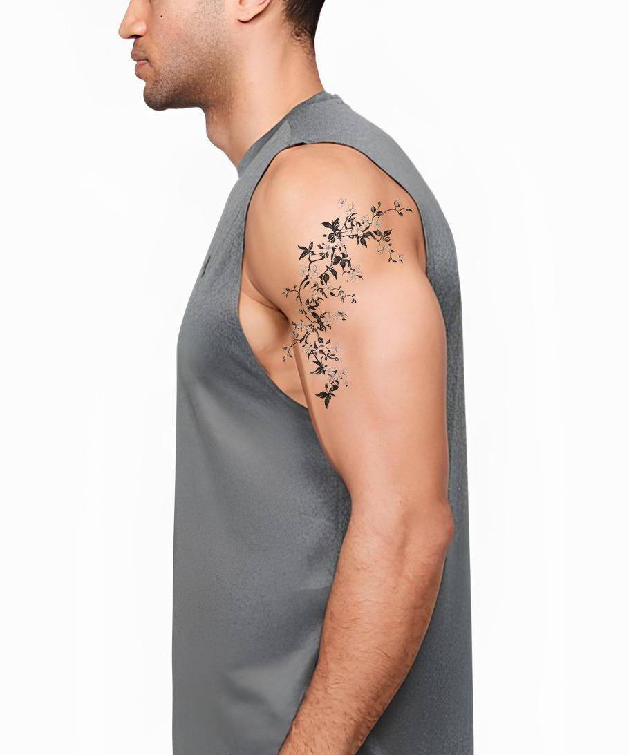 Jasmine Drift Vine Tattoo Illustration