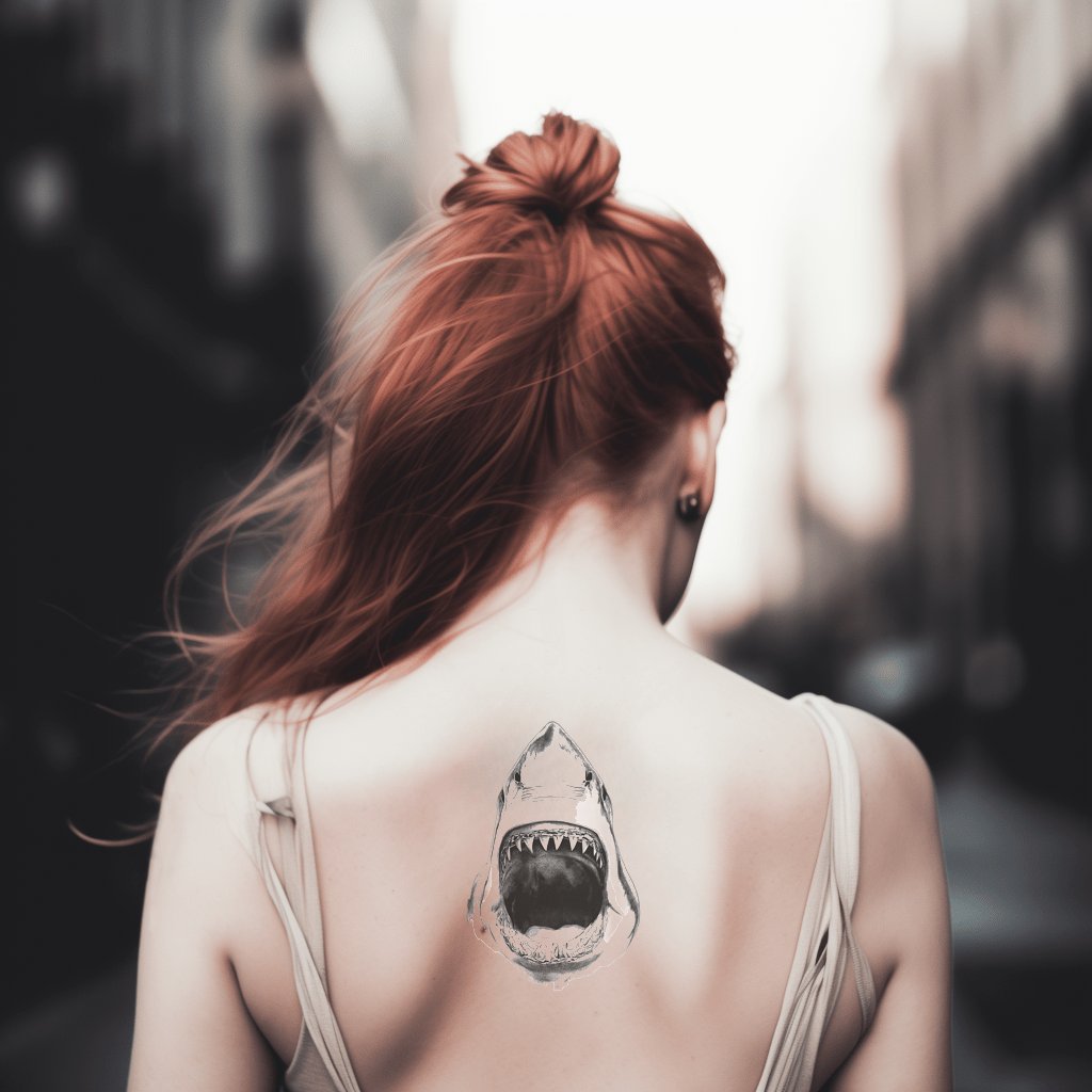 Jaws Open Bite Tattoo Design