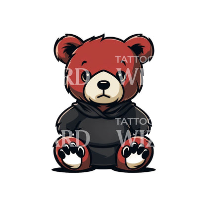 Old School Teddy Bear Tattoo Design