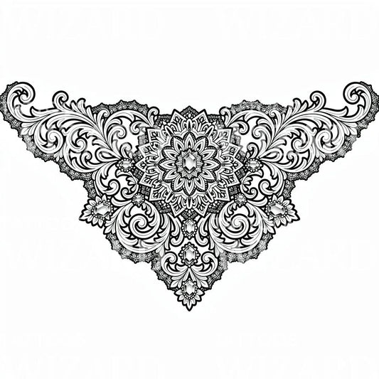Jeweled Mandala Ornamental Tattoo Design