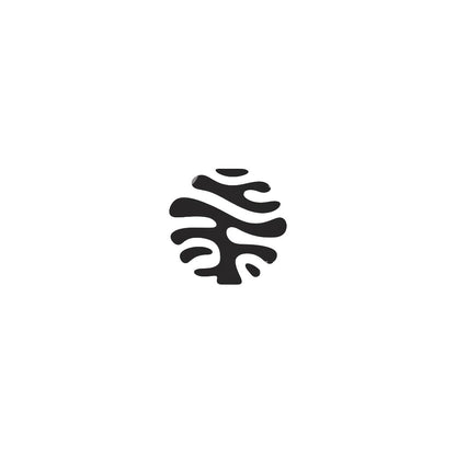 Abstract Algae Black Shape Tattoo Design
