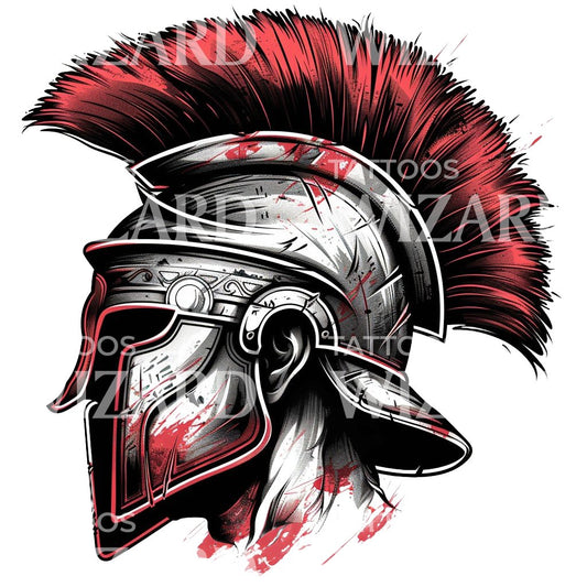 Römischer Krieger Helm Tattoo Design