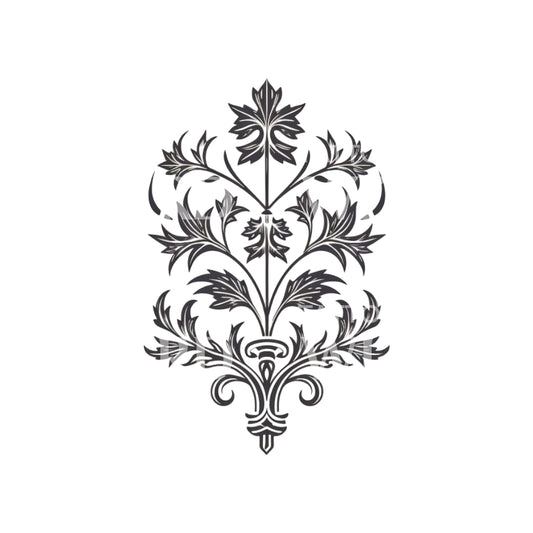 British Coat of Arms Ivy Tattoo Design