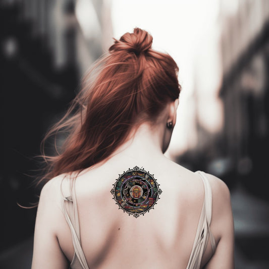 Neon Vinyl City Tattoo Design