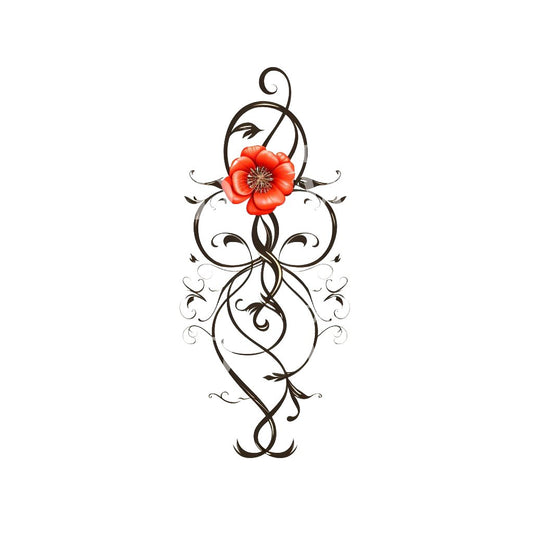 Conception de tatouage de fleurs mignonnes et délicates