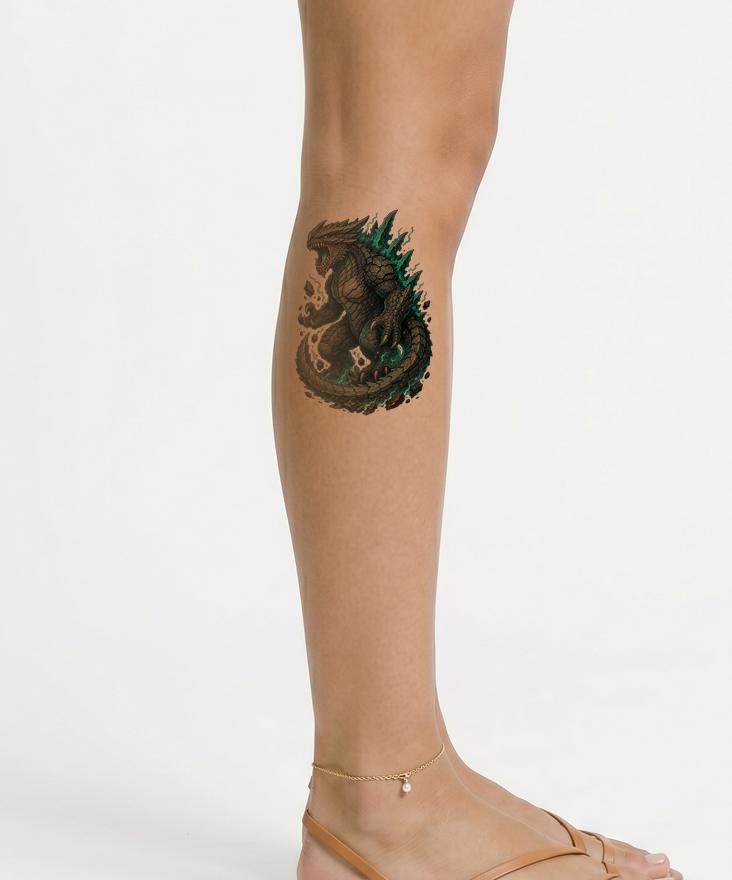 Neo Traditional Kaiju Monster Tattoo Design