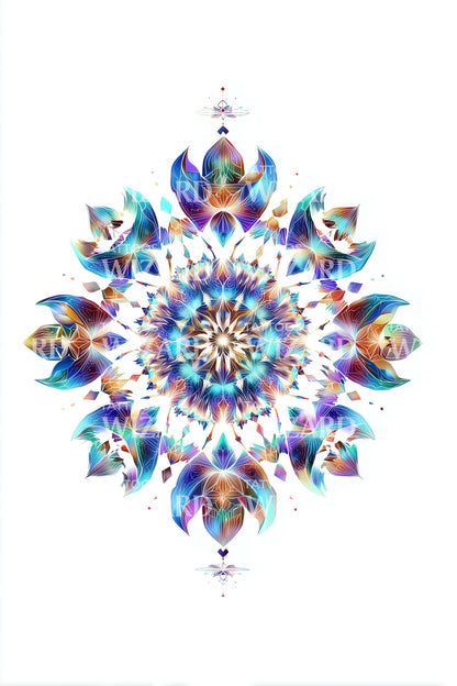 Kaleidoscope Star Mandala Tattoo Design
