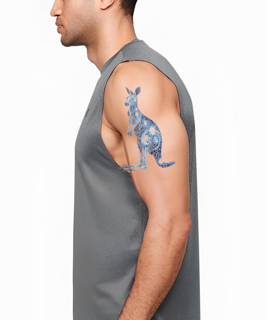 Mosaik-Känguru Australien Tattoo-Design