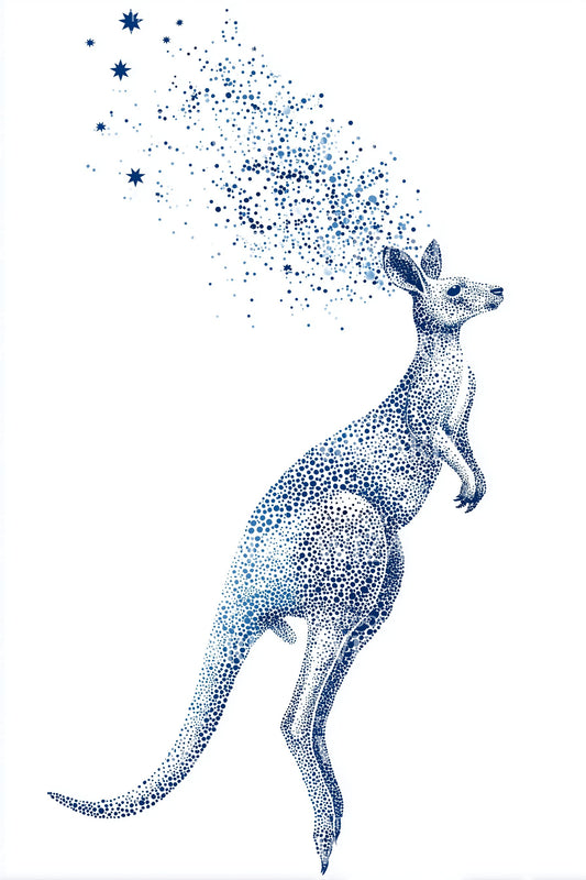 Kangaroo Stardust Trail Tattoo Idea