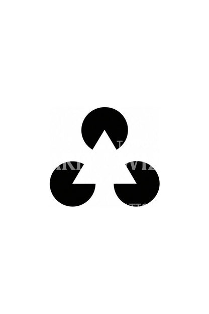 Kanizsa Illusory Triangle Tattoo Design
