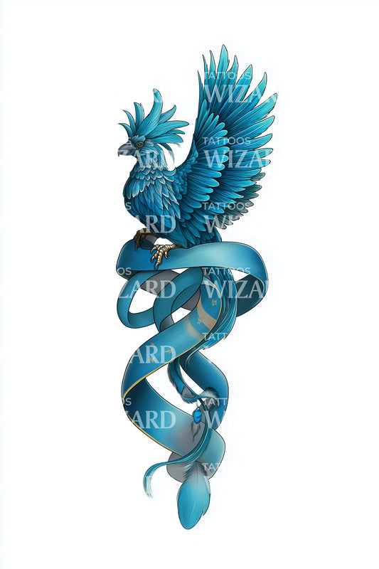 Kazakhstan Sky Phoenix Tattoo Design