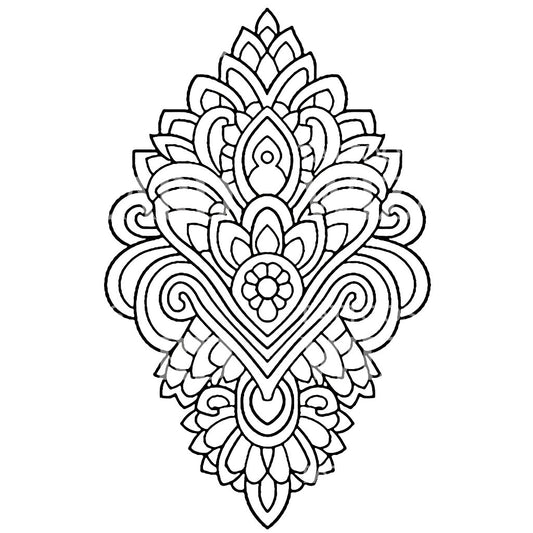 Outline Acceptance Mandala Tattoo Design