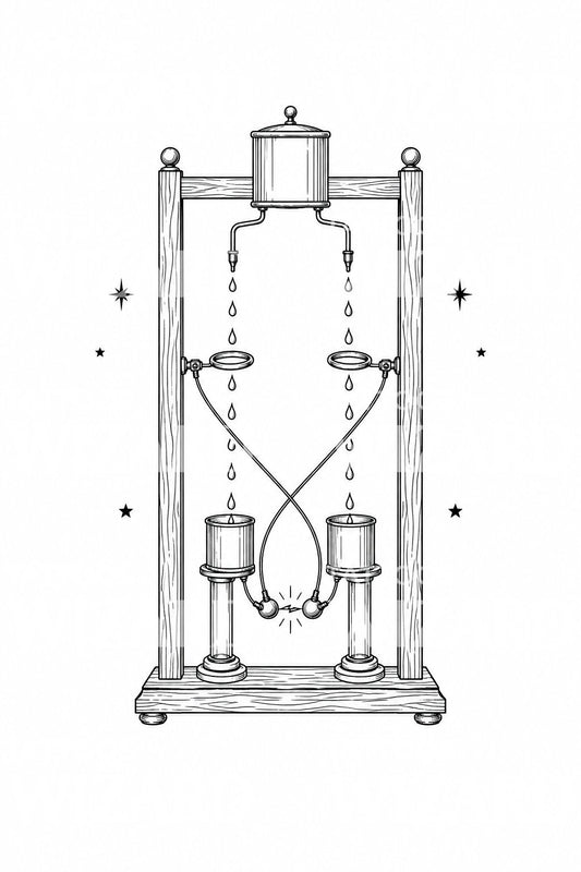 Kelvins waterdruppelgenerator als tatoeageontwerp