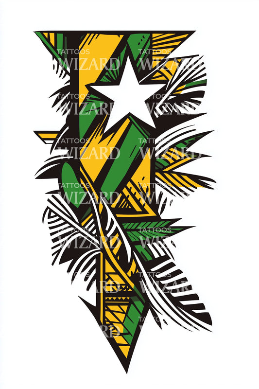 Kente Splitter Stern Tattoo Design