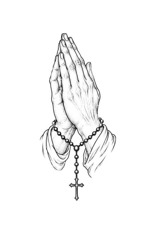 Kept Habit Prayer Hands Minimal Tattoo Idea
