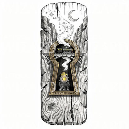Keyhole Steam Train Tattoo Design