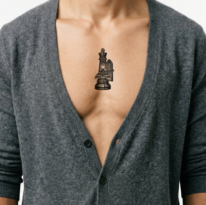 Motte im König Tattoo-Design