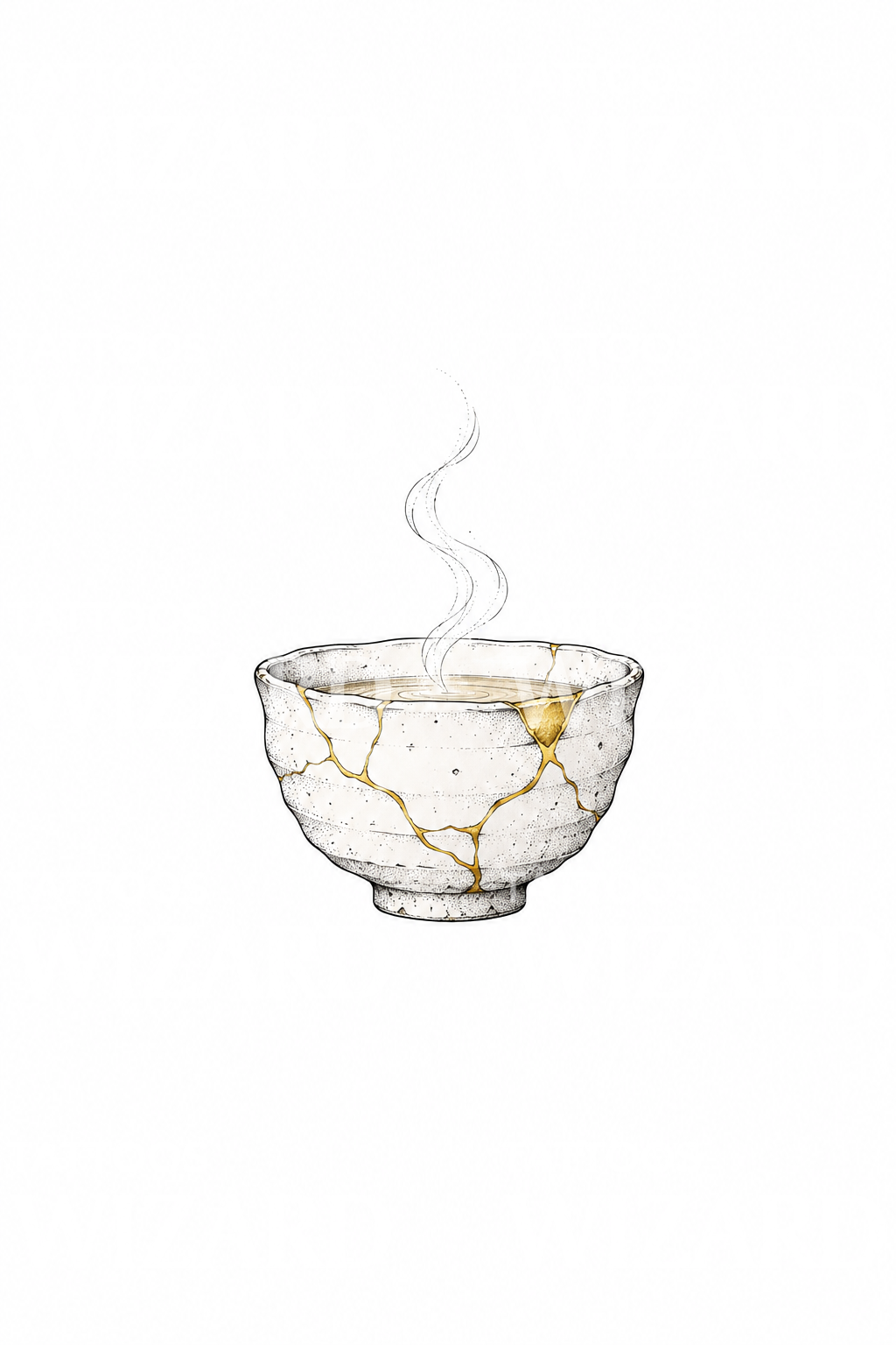 Kintsugi Gold Repaired Bowl Tattoo Idea
