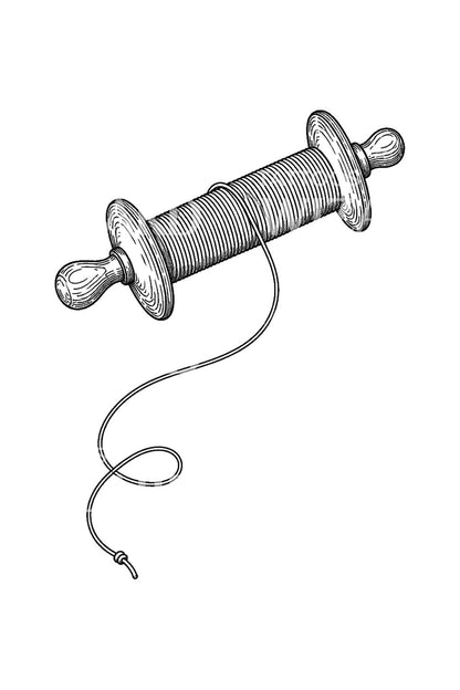 Kite Line Winder and Loose Thread Tattoo Idea