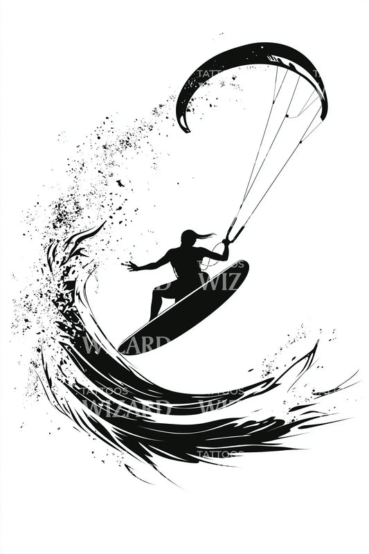 Design Tatuaggio Movimento Splash Kiteboard