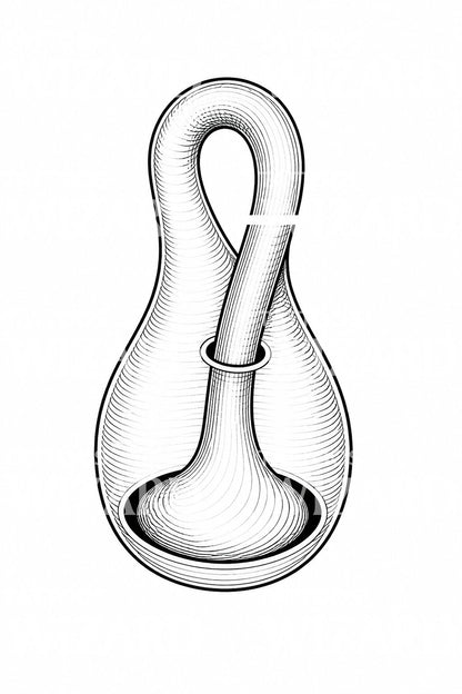 Klein Bottle Topology Tattoo Design