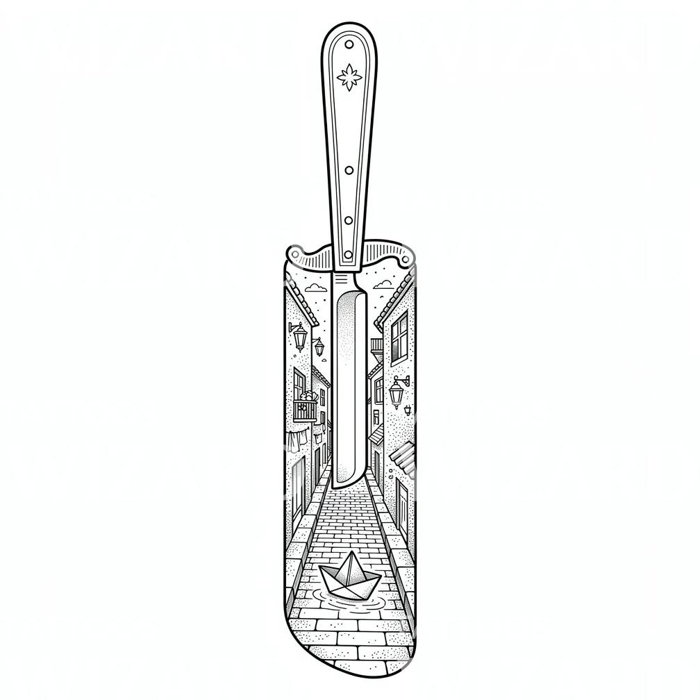 Knife Alleyway Tattoo Design