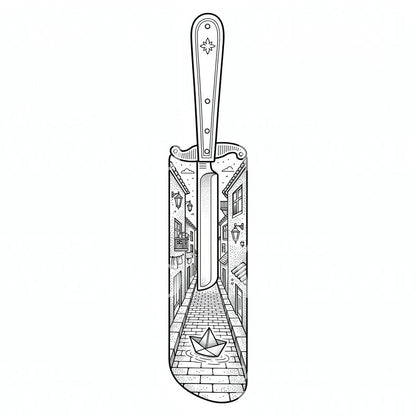 Knife Alleyway Tattoo Design
