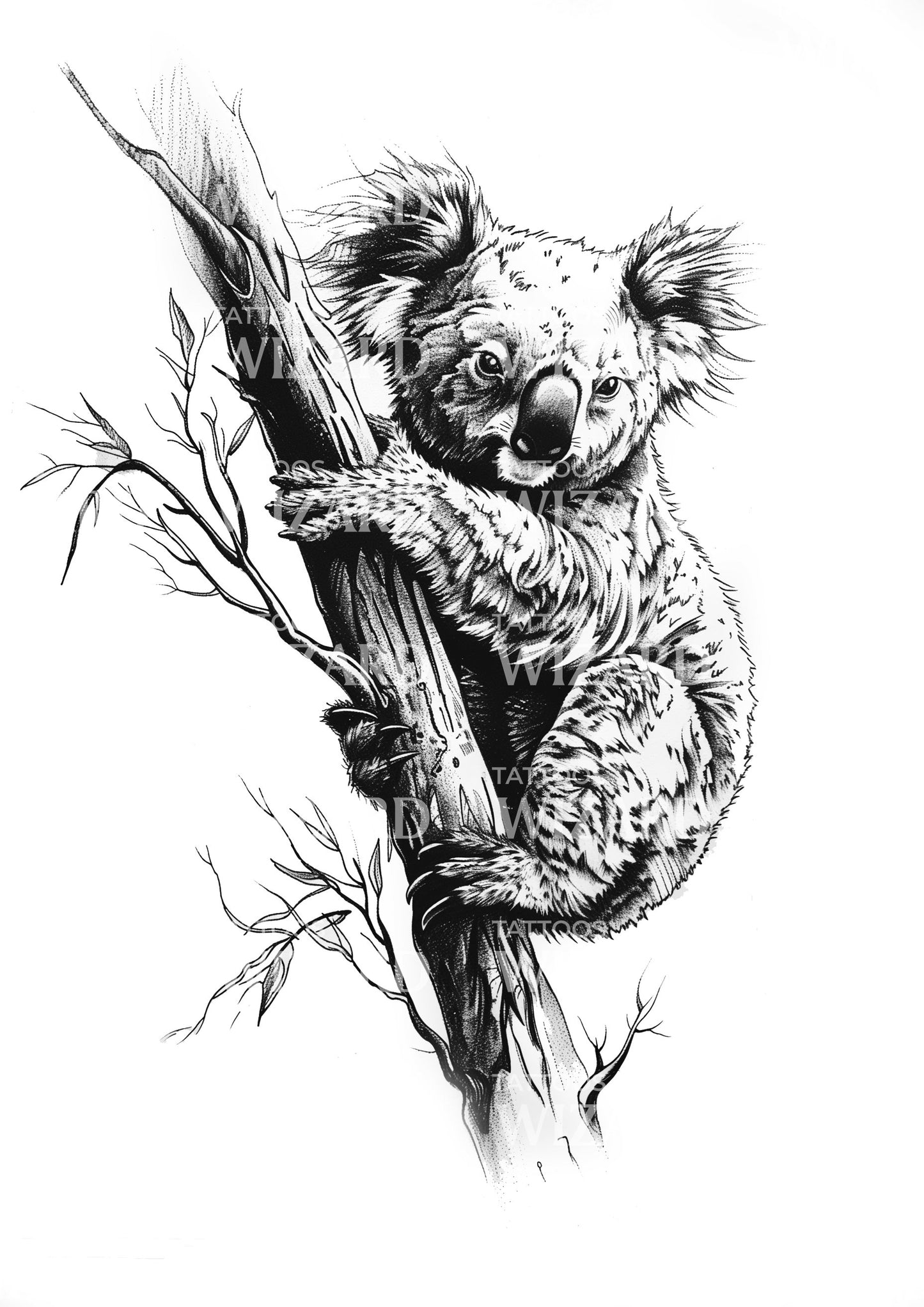 Koala in a TreeTattoo Design