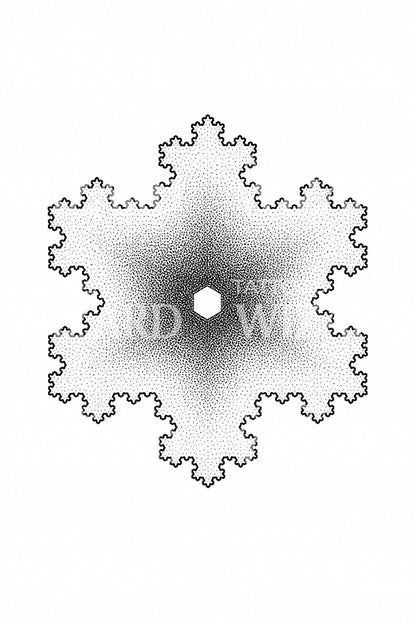 Koch Snowflake Fractal Tattoo Design
