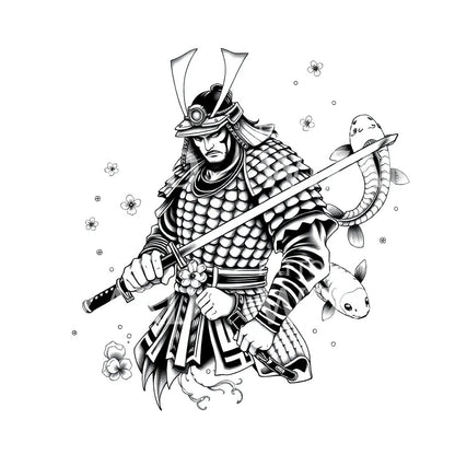 Koi Samurai Tattoo Design