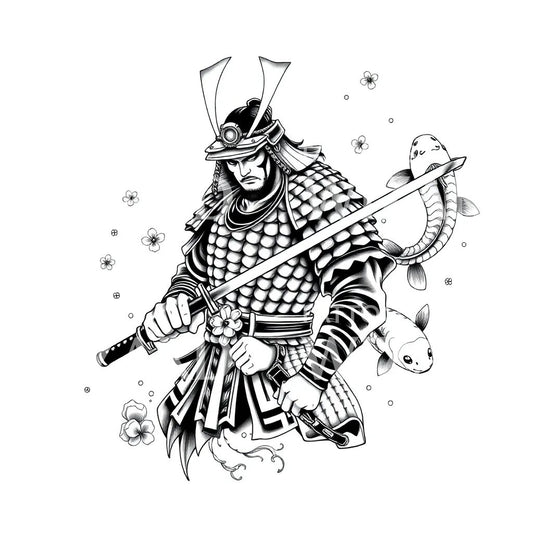 Koi Samurai Tattoo Design
