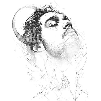 Realist Black and Grey Portrait Tattoo Design