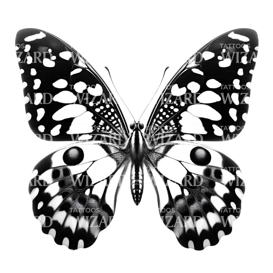 Conception de tatouage de papillon d'amour