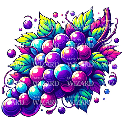 Bunch Of Bright Bites Tattoo Design
