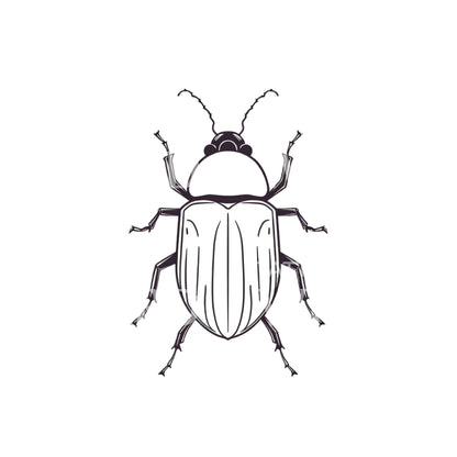 Minimalist Beetle Tattoo Design